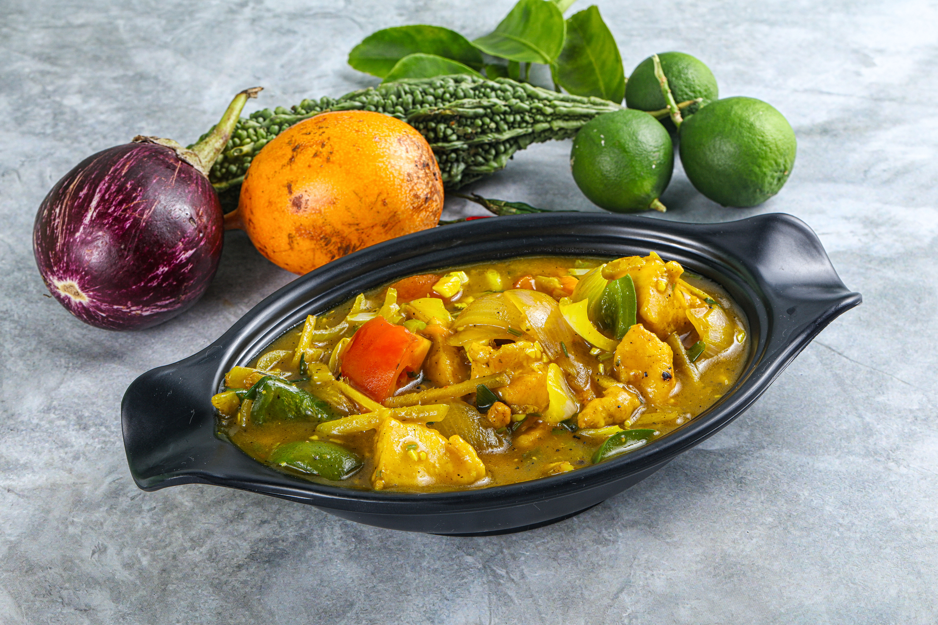 Thai Turmeric Coconut Curry with Pumpkin and Sweet Basil