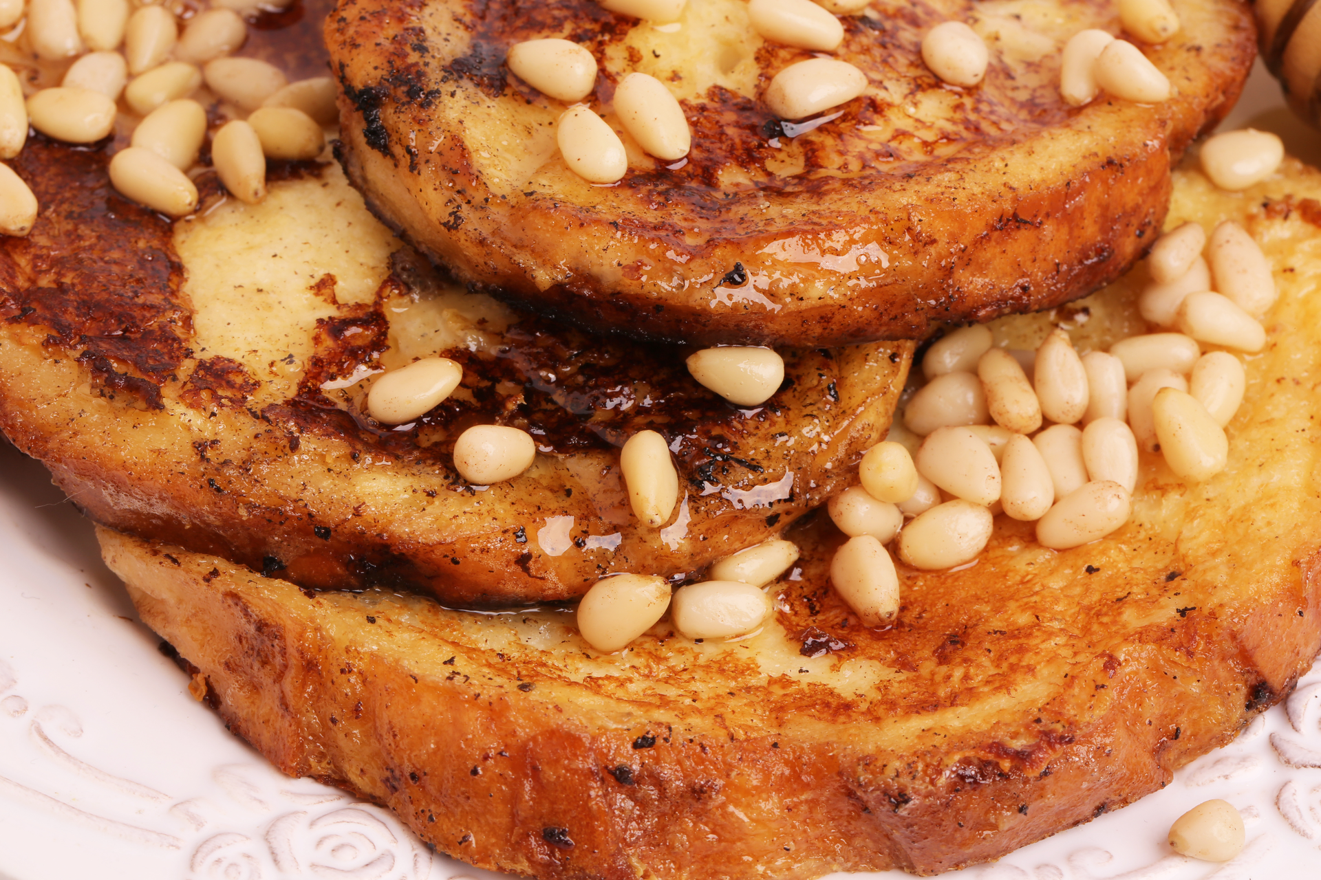 Toasted Moroccan Almond Briouats with Honey-Orange Glaze