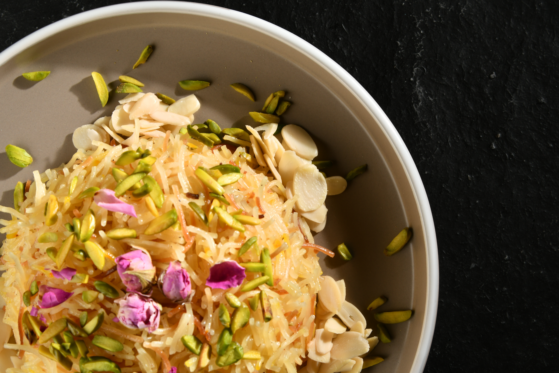 Toasted Persian Pistachio Rice with Rose Petals