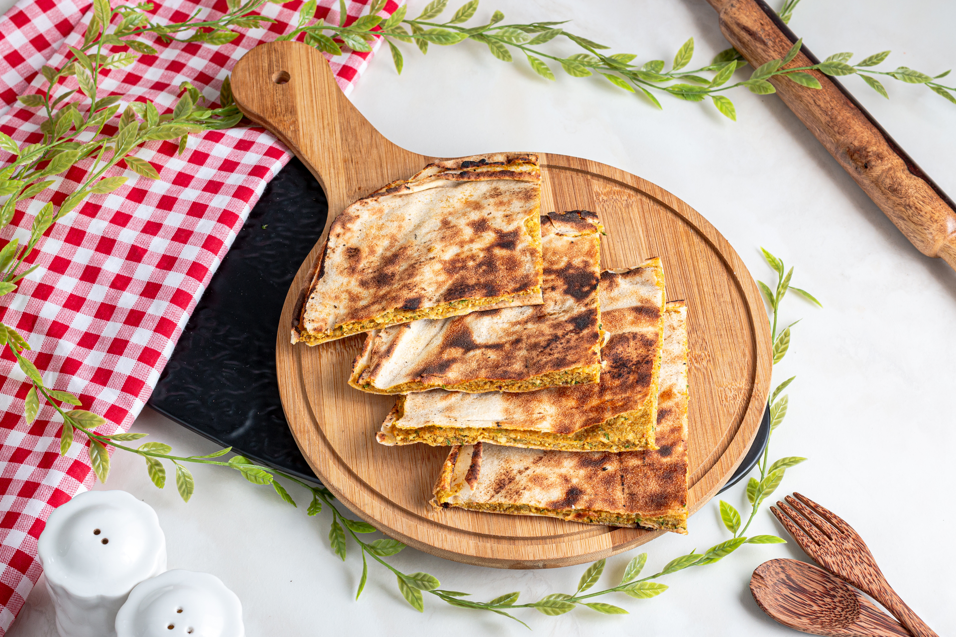 Turkish Feta and Thyme Gözleme with Lemon Zest