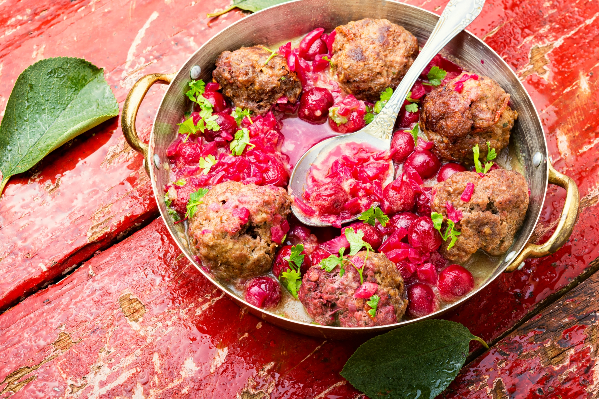 Turkish İnegöl Köfte with Sumac Onions and Pomegranate