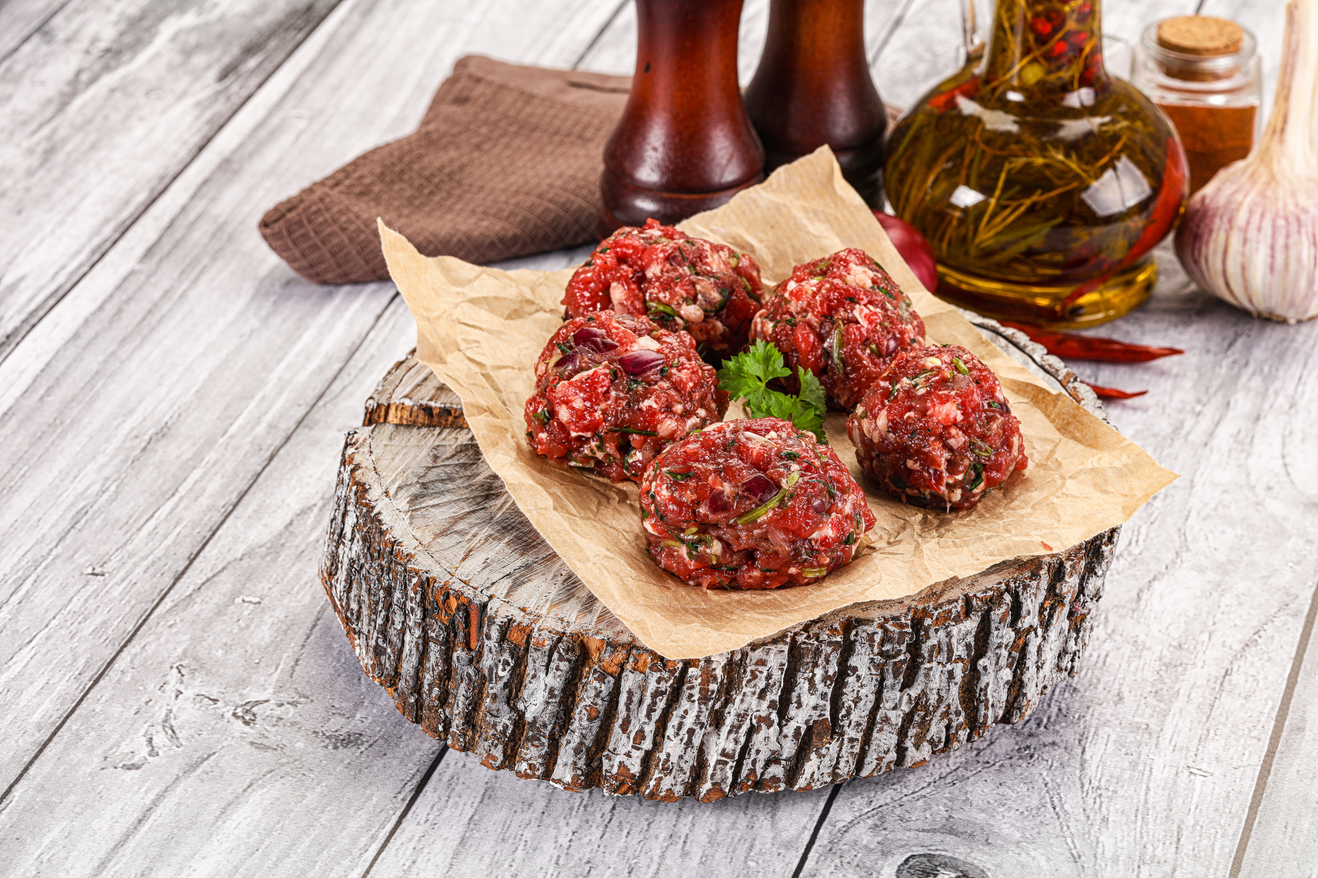 Turkish İnegöl Köfte with Sumac Onions and Pomegranate