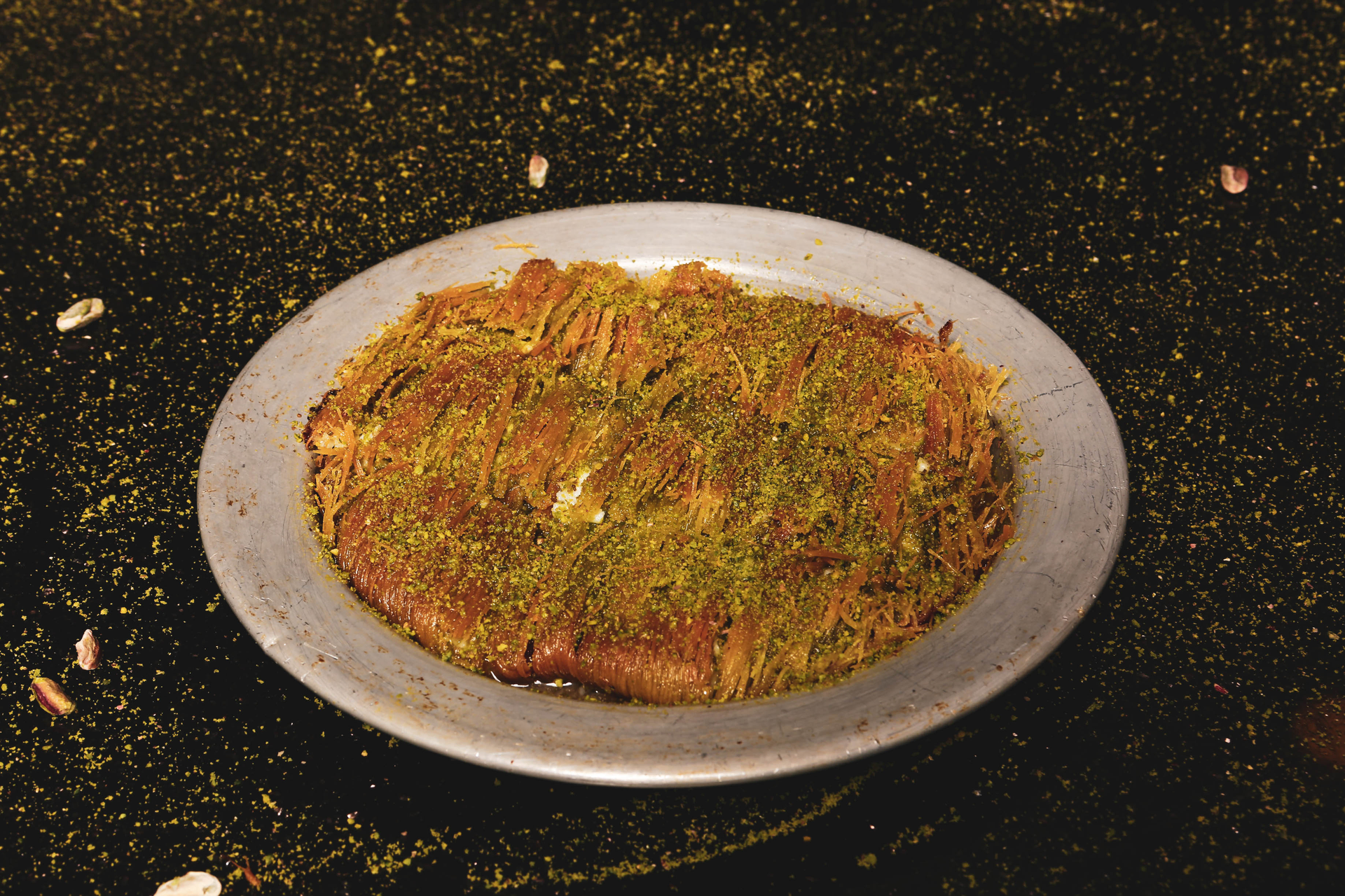 Turkish Kunefe with Pistachio and Rose Water Syrup