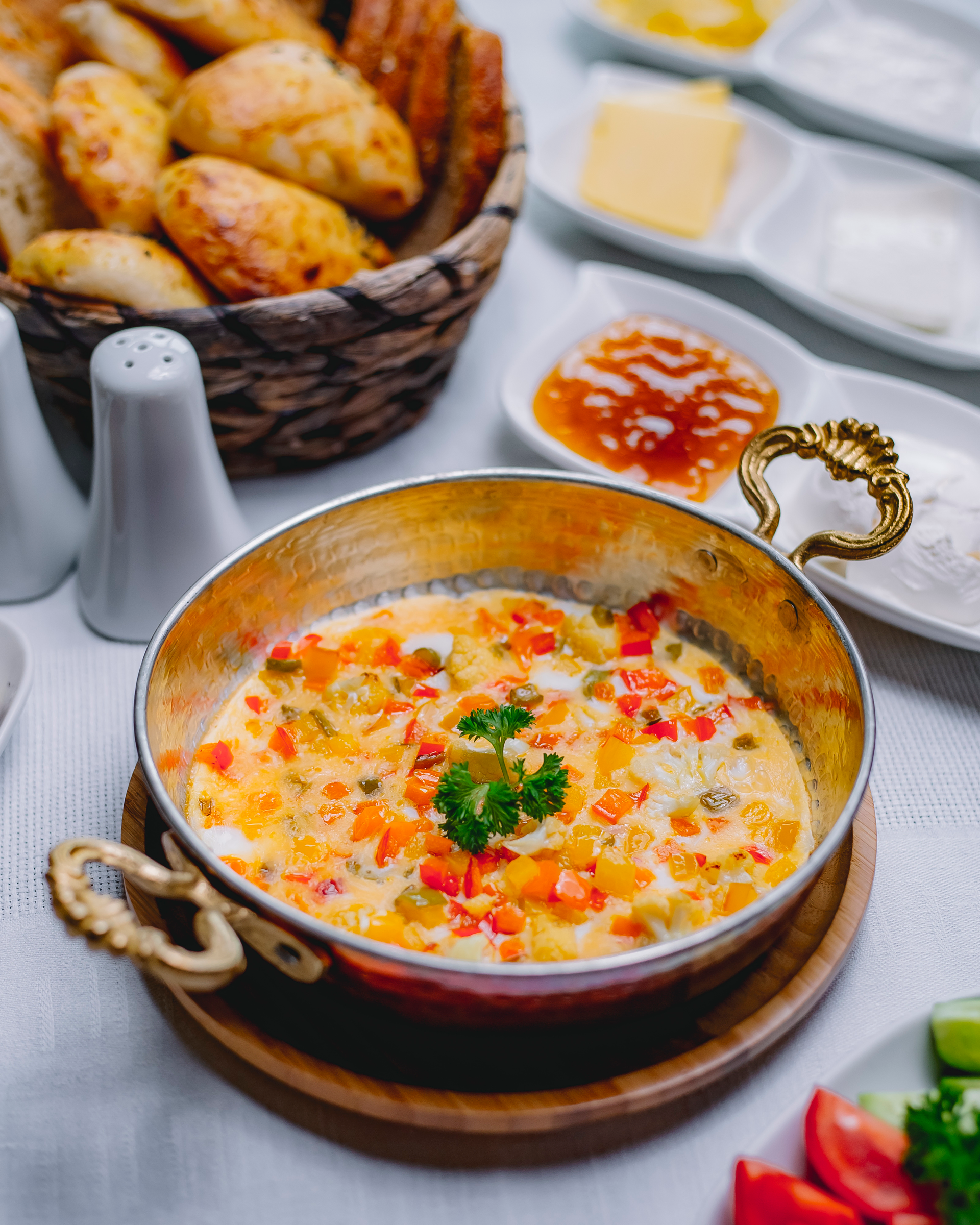 Turkish Menemen with Spicy Tomatoes and Eggs