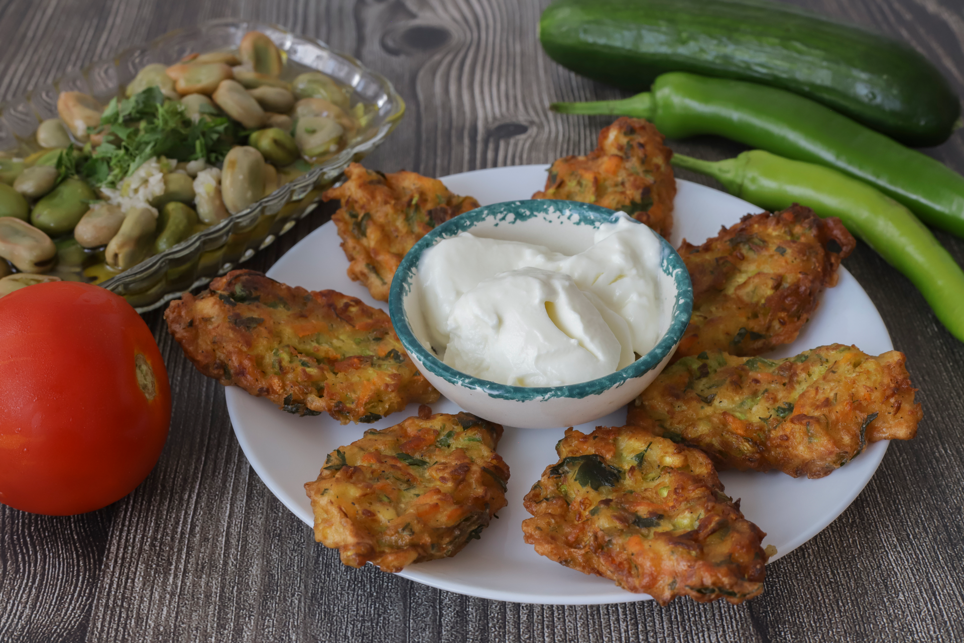 Turkish Pumpkin Köfte with Yogurt Mint Sauce