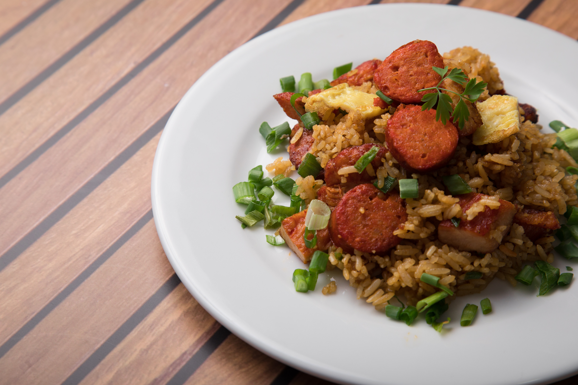 Vegan Nigerian Jollof Rice with Plant-Based Sausages