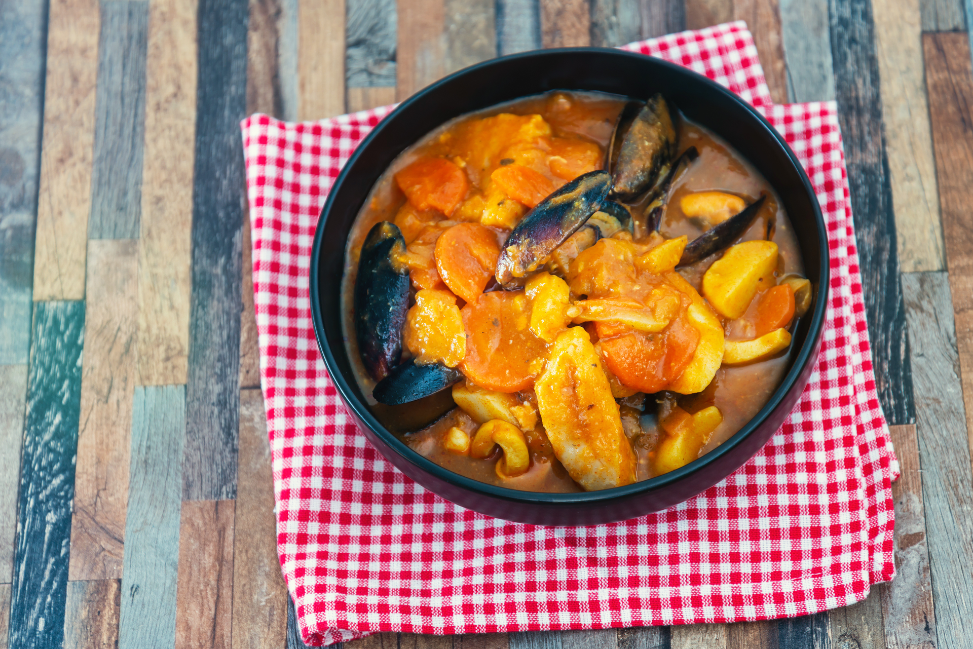 Velvety Colombian Cazuela de Mariscos with Coconut Milk