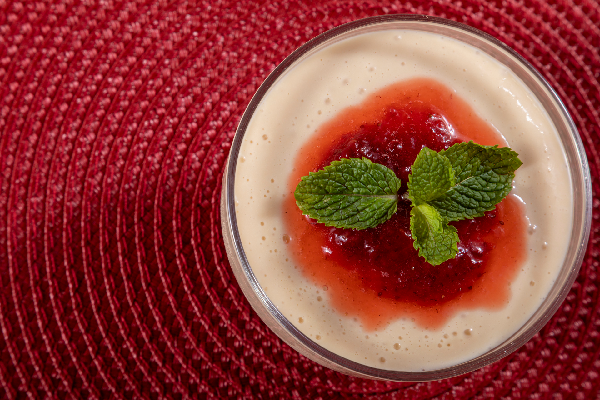 Velvety Jamaican Sorrel Panna Cotta with Ginger Syrup
