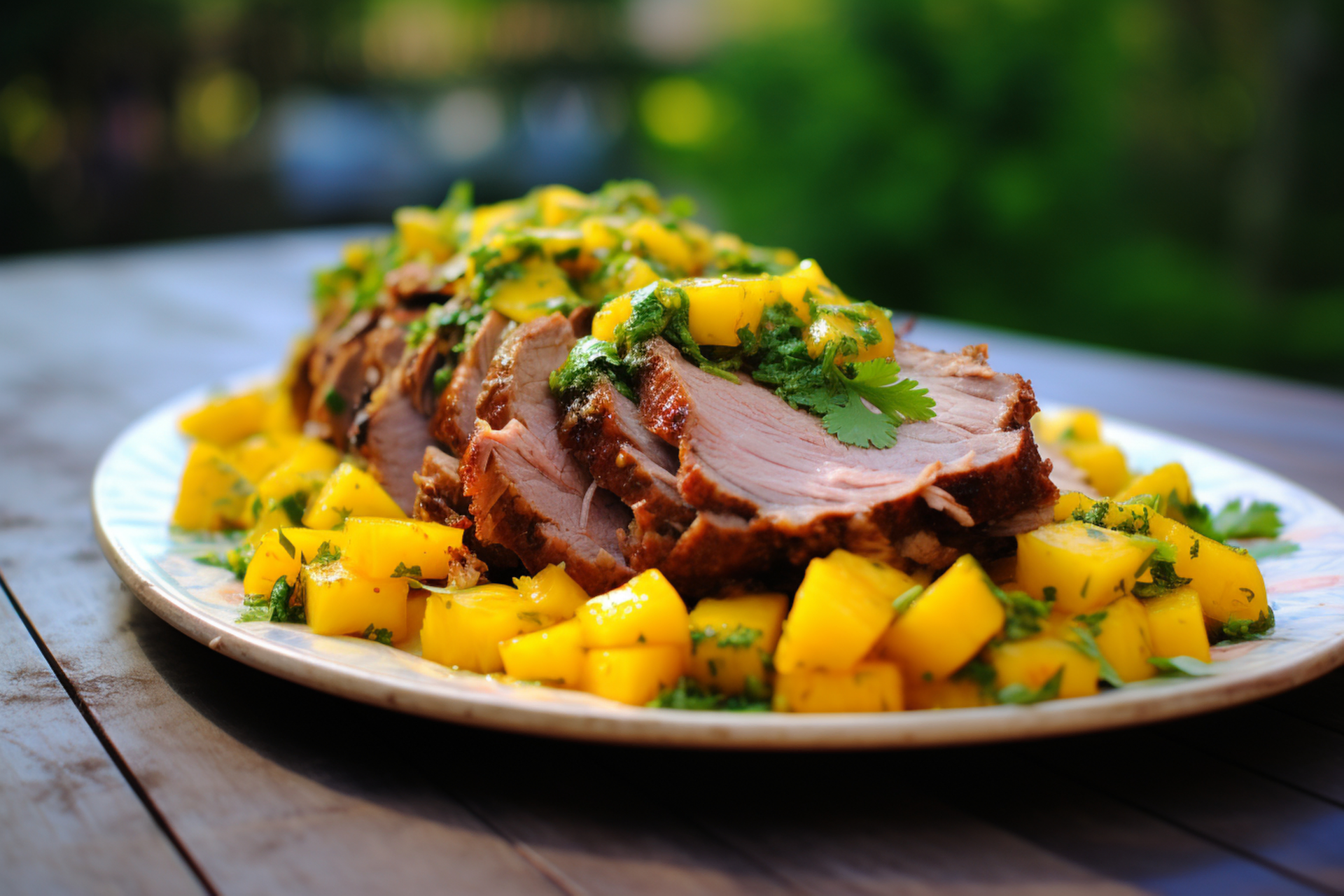 Venezuelan Pernil with Pineapple-Cilantro Salsa