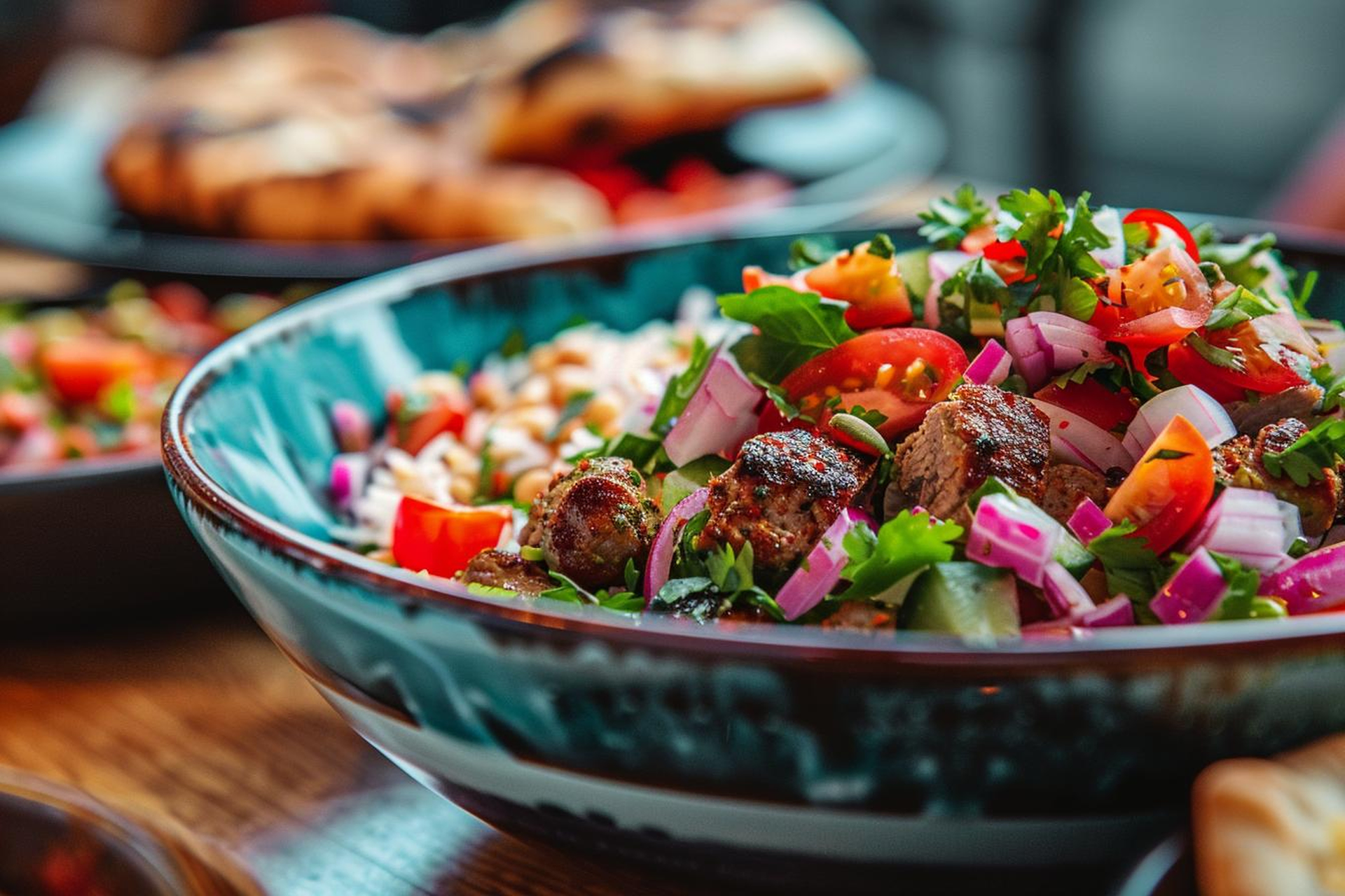 Vibrant Ethiopian Spicy Tibs Salad with Berbere and Mint