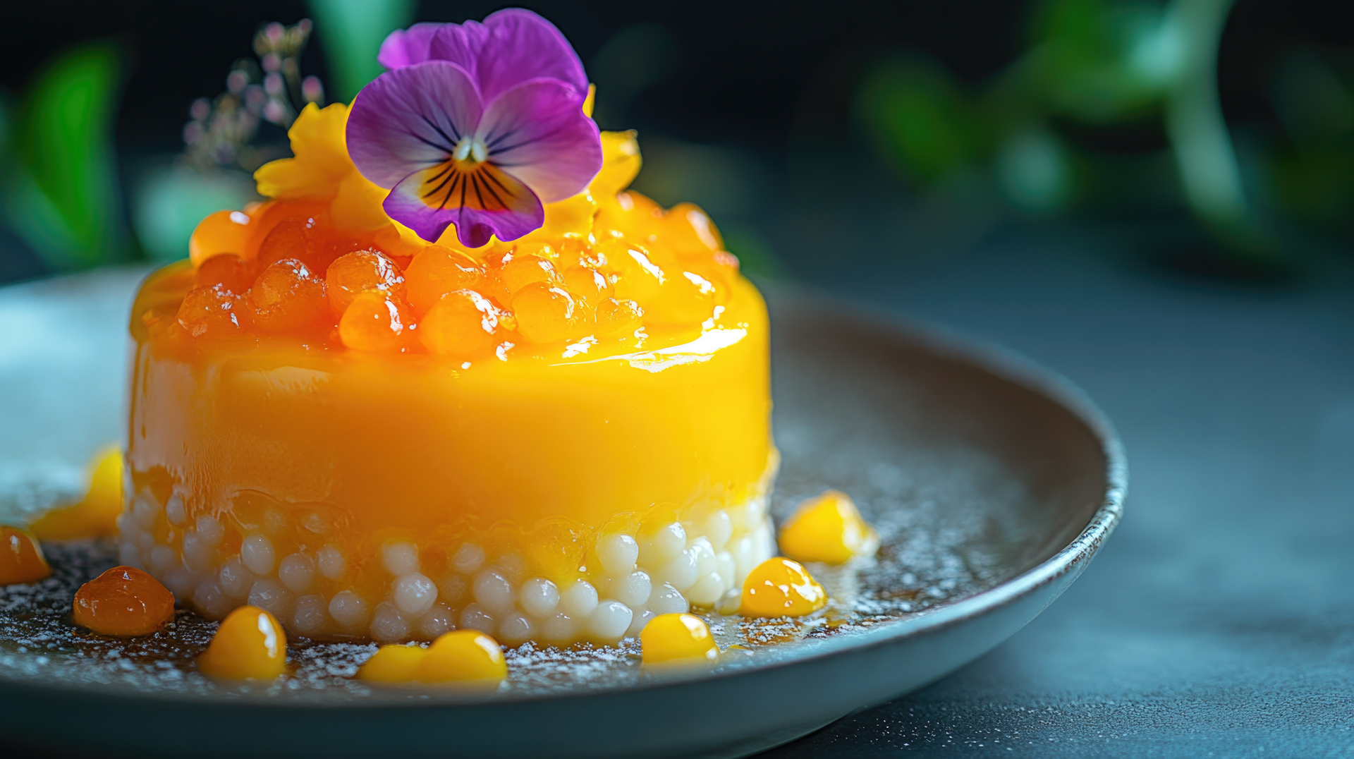 Vibrant Indian Mango Lassi Cheesecake with Coconut Cream