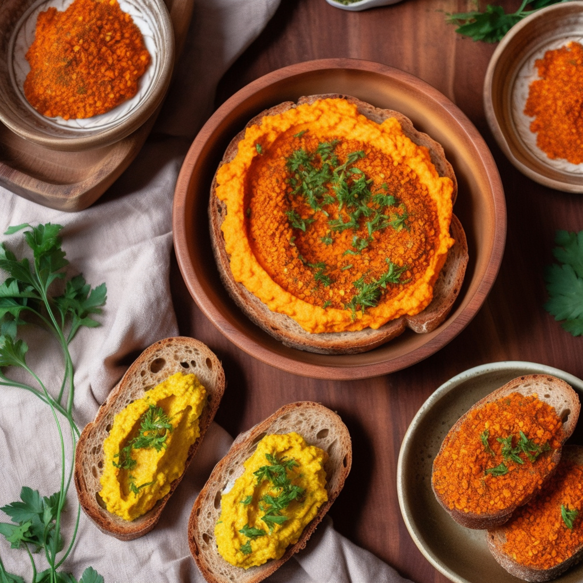 Vibrant Moroccan Spiced Carrot Dip with Dukkah Sprinkle