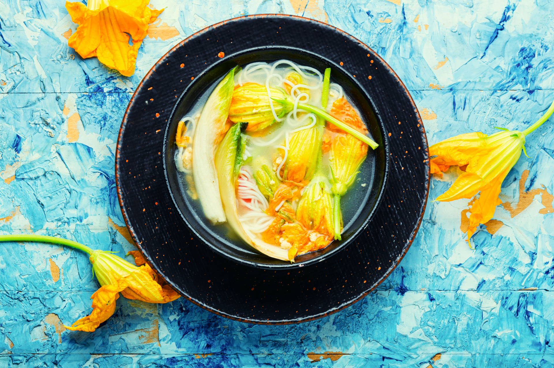 Vietnamese Pho with Star Anise Broth and Fresh Herbs