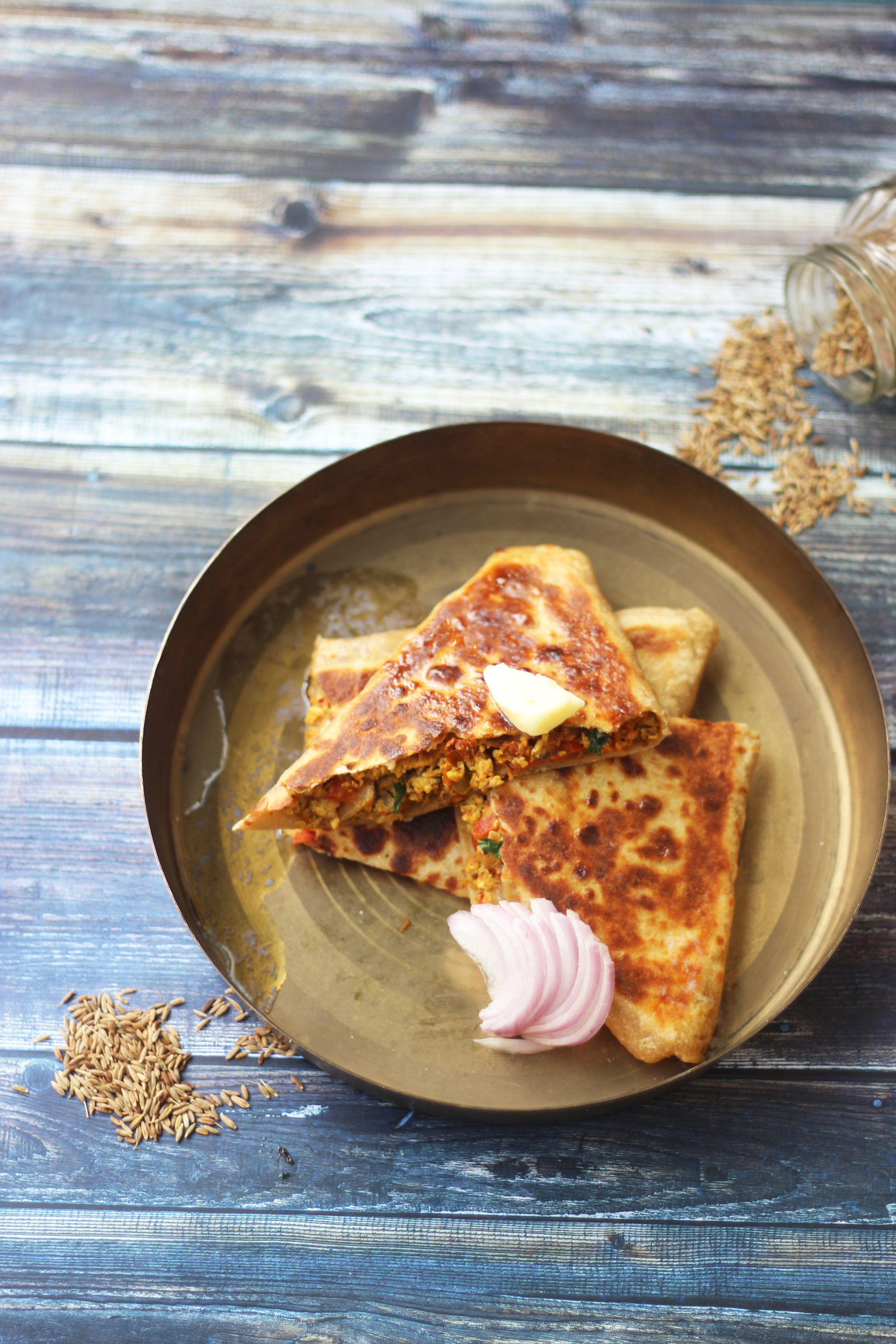 Warm Serbian Ajvar Flatbread with Grated Cheese