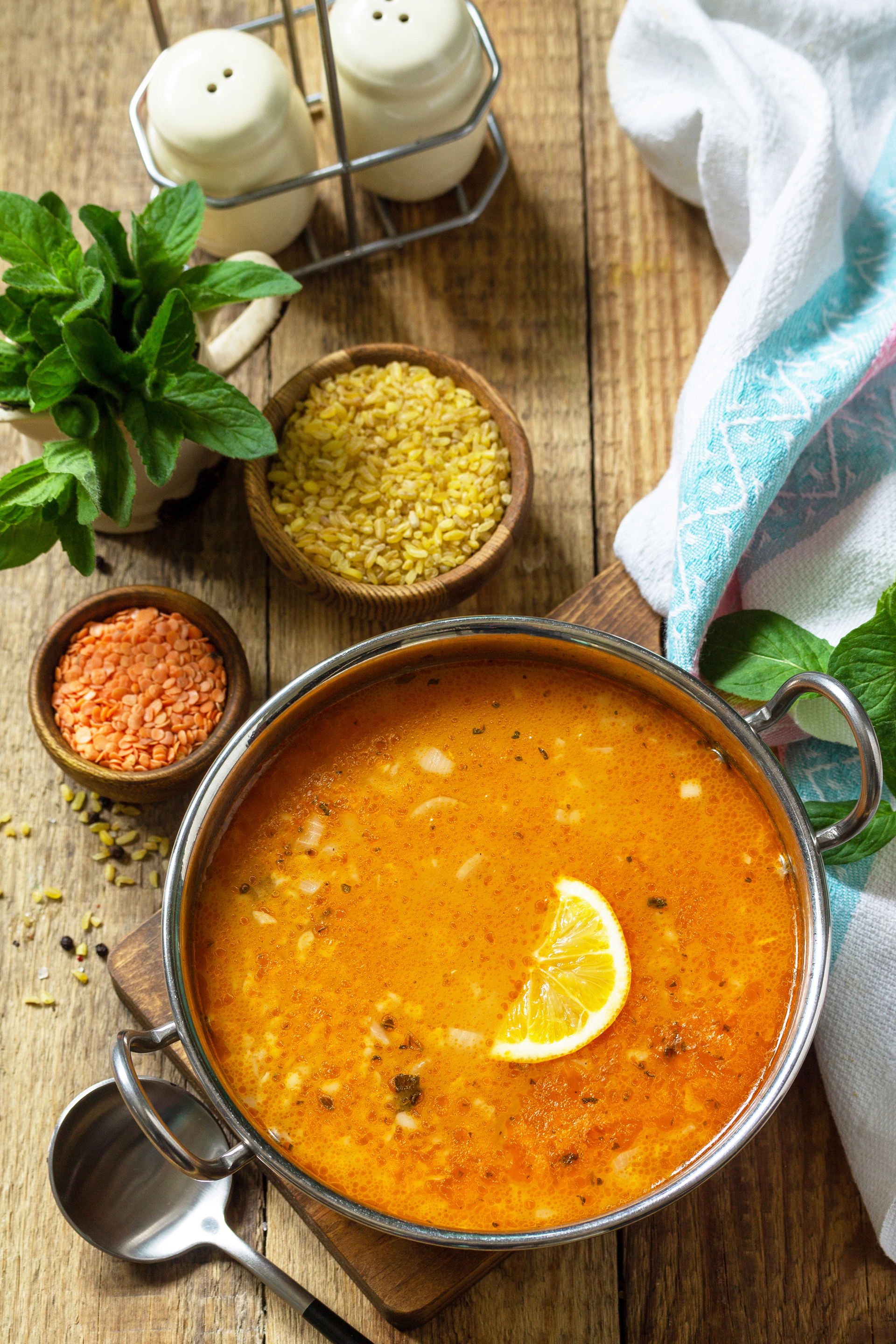 Zesty Armenian Lentil Soup with Sumac and Fresh Herbs