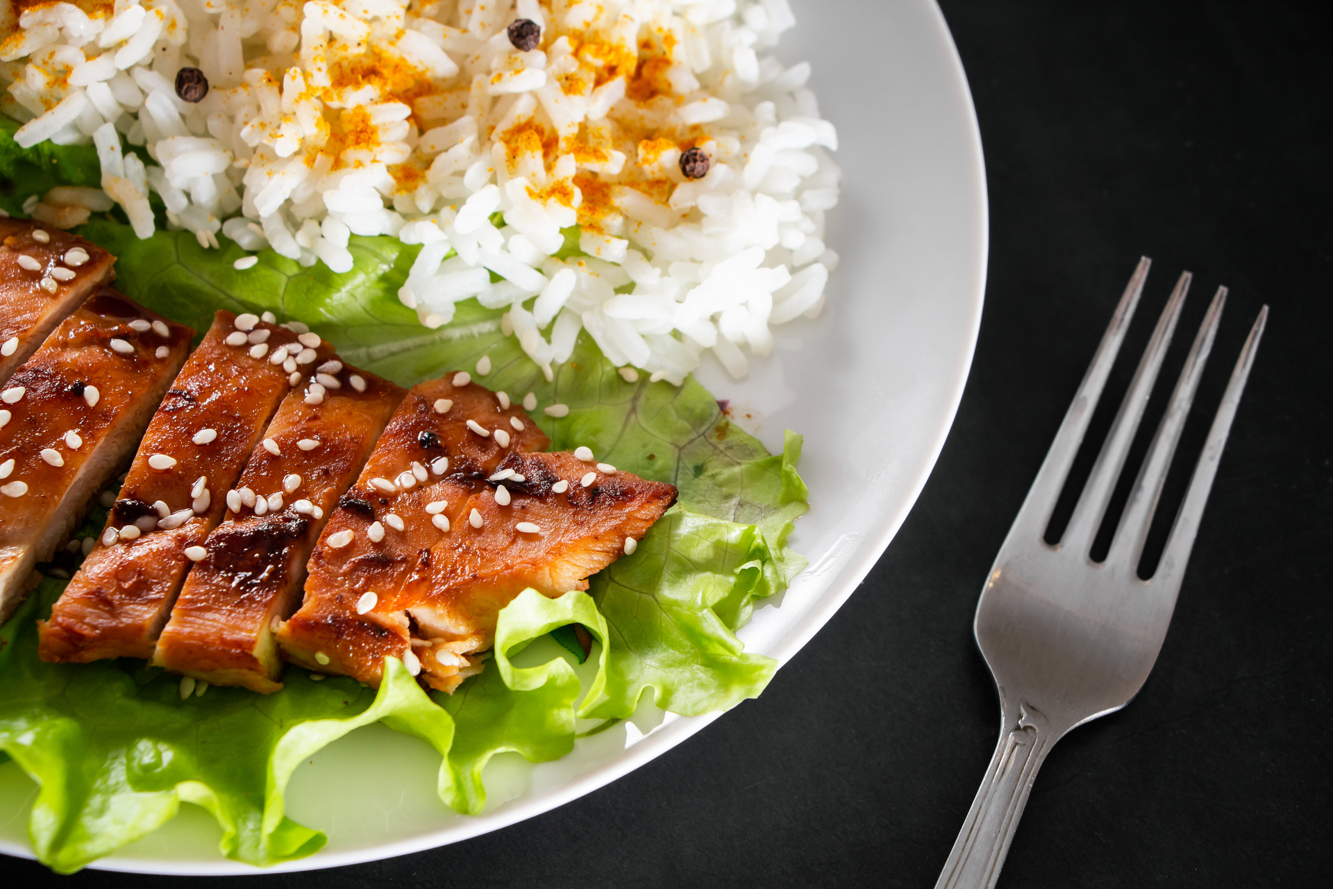 Zesty Asian Citrus-Cilantro Grilled Salmon with Jasmine Rice