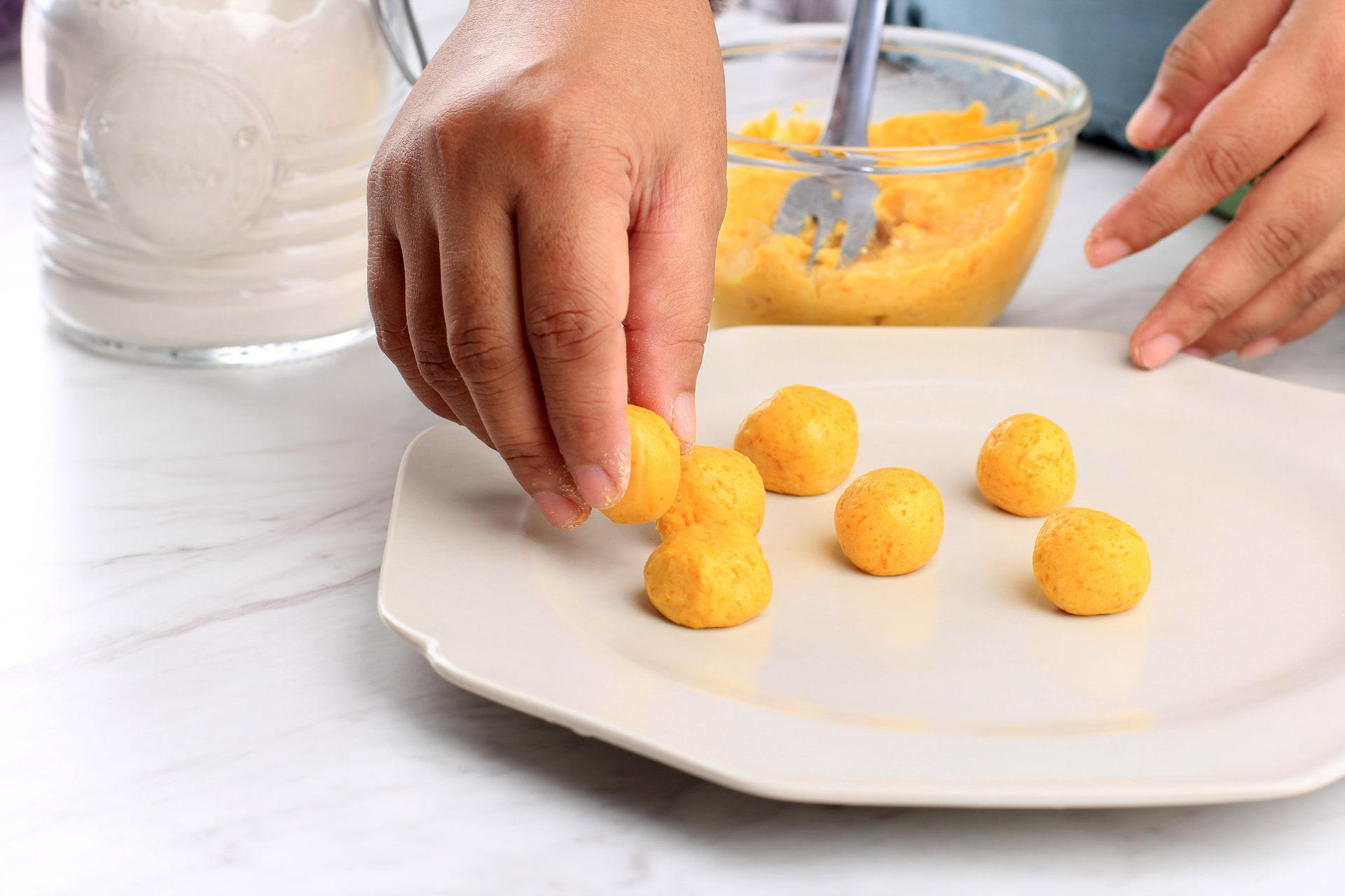 Zesty Brazilian Bacalhau Balls with Passionfruit Dip