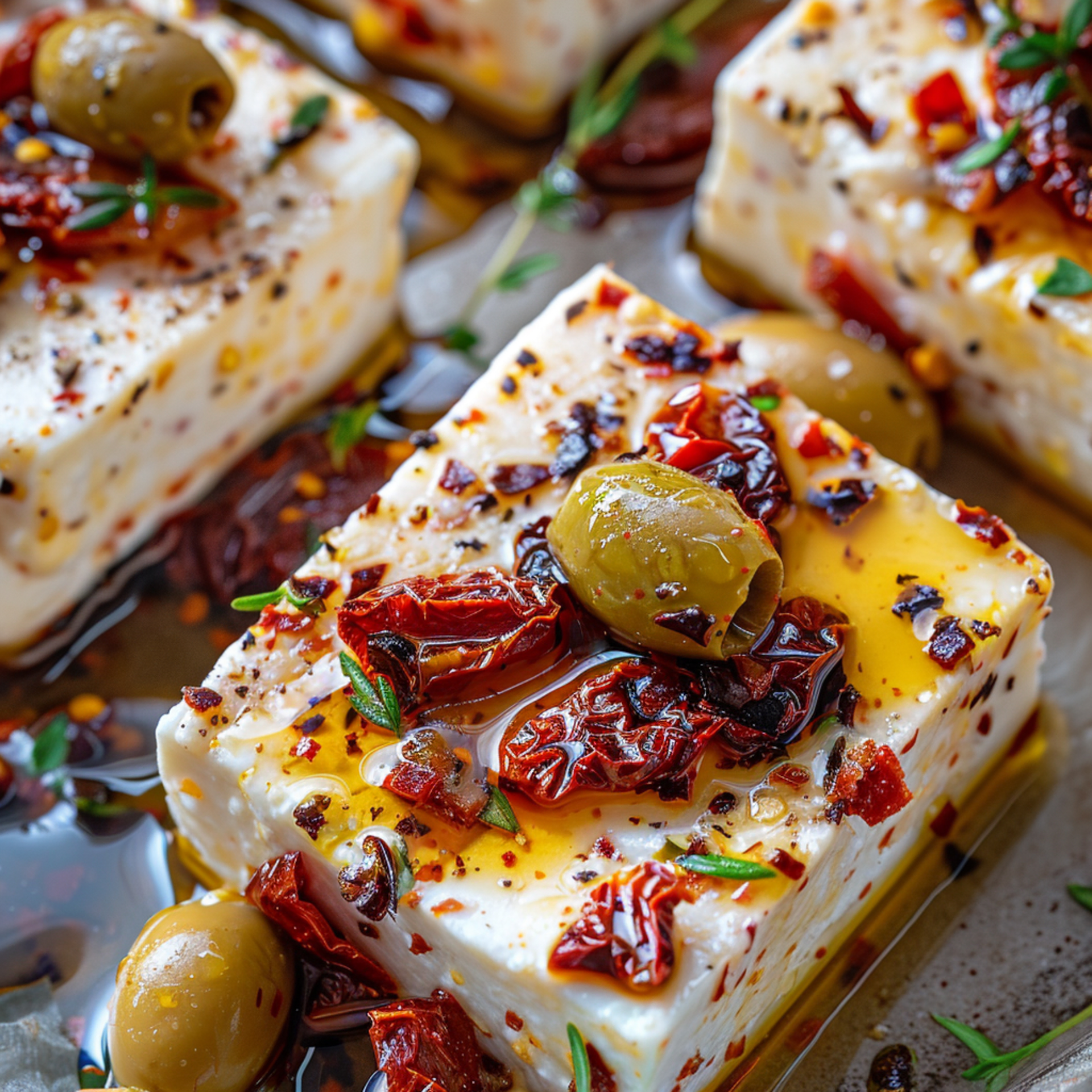 Zesty Cypriot Halloumi Saganaki with Black Olive Tapenade
