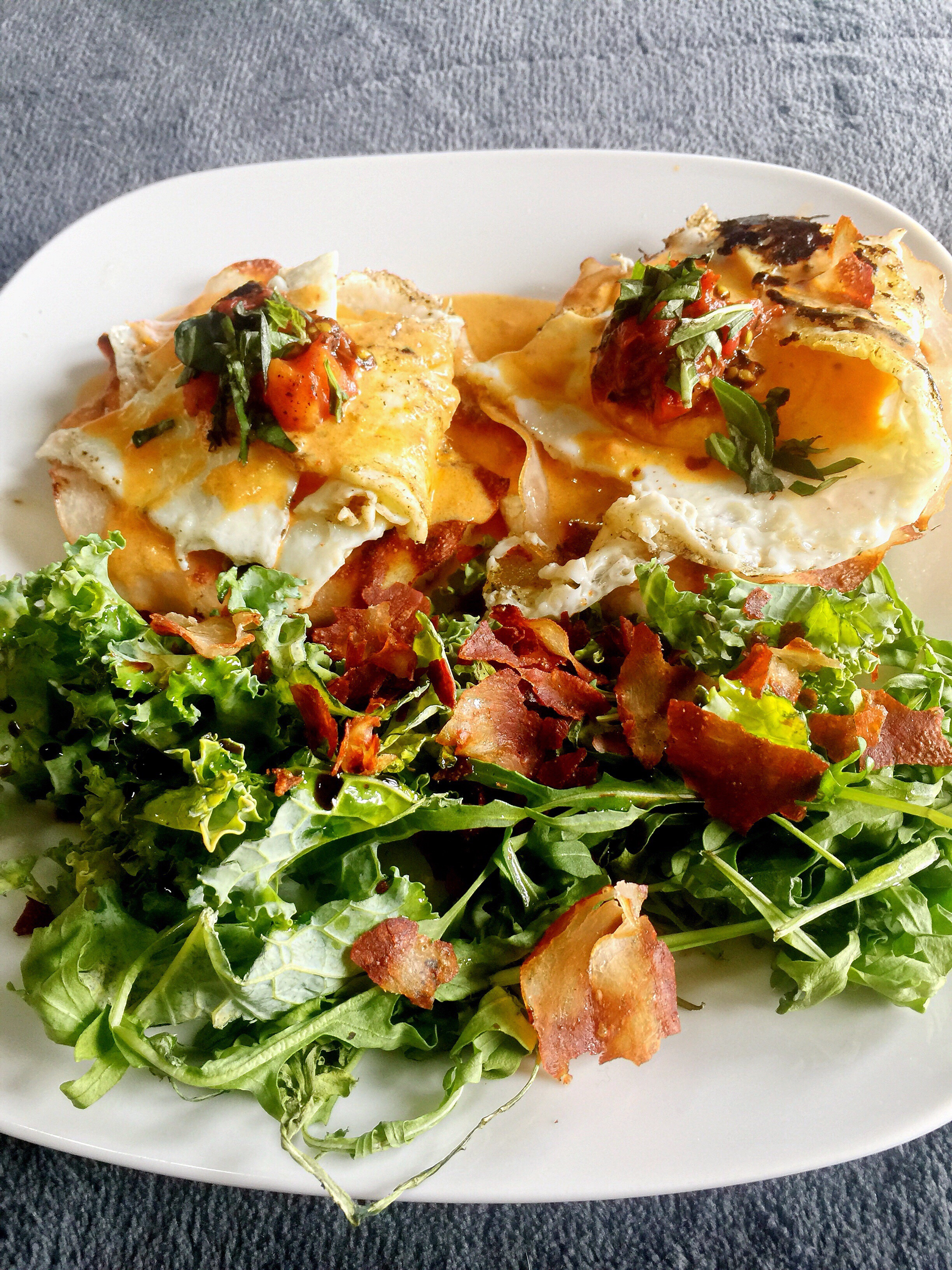 Zesty French Frisée Salad with Lardons and Poached Egg