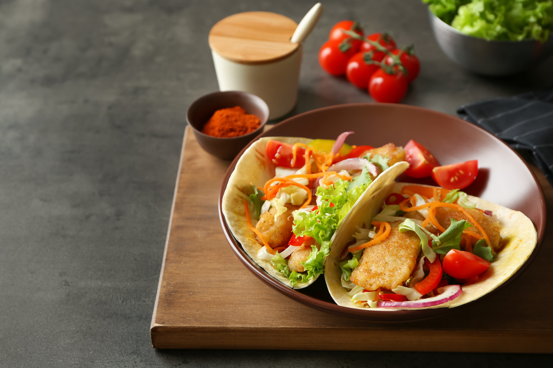 Zesty Korean Gochujang Tofu Tacos with Kimchi Slaw