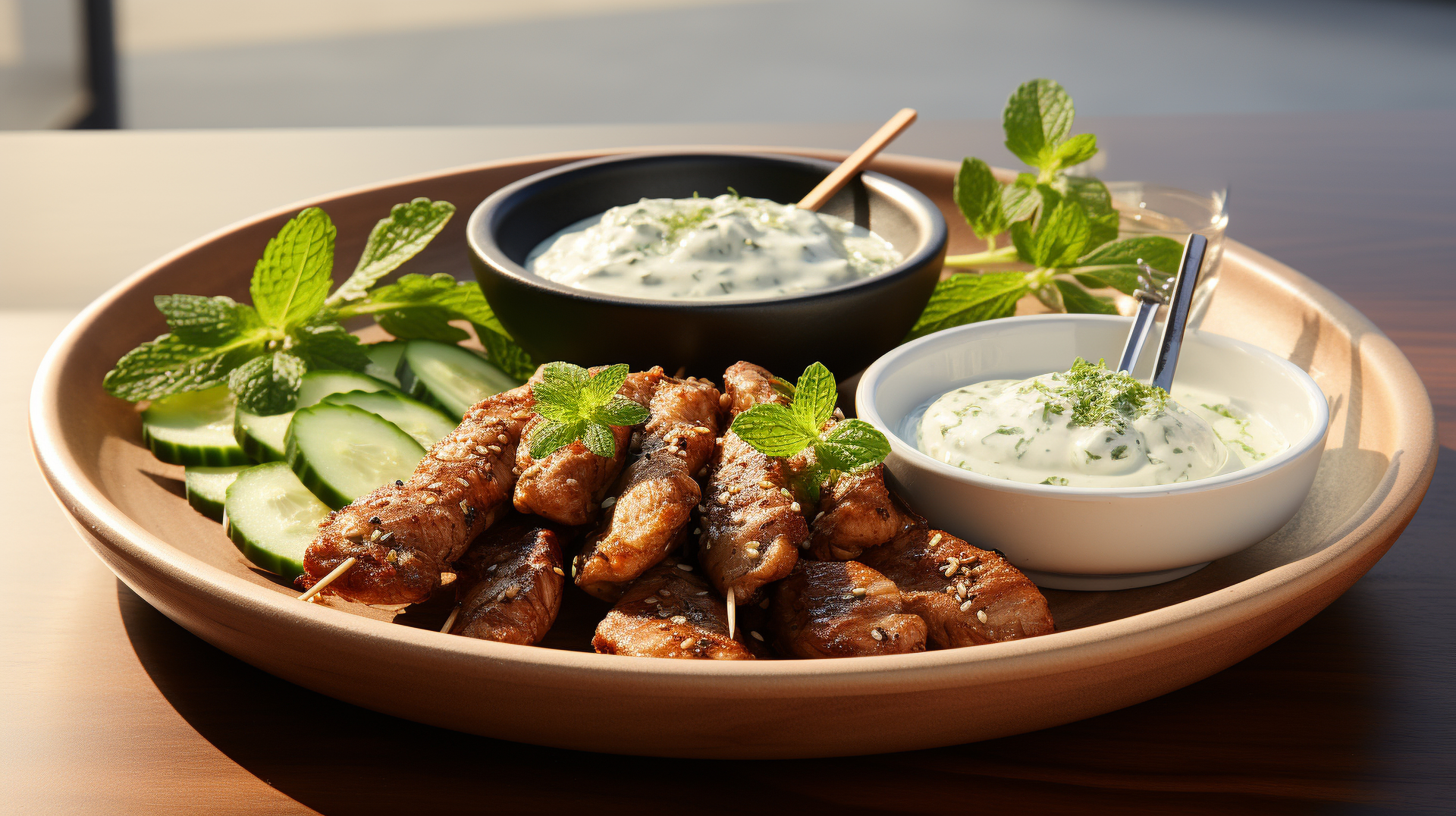Zesty Lebanese Kafta with Minted Yogurt Sauce