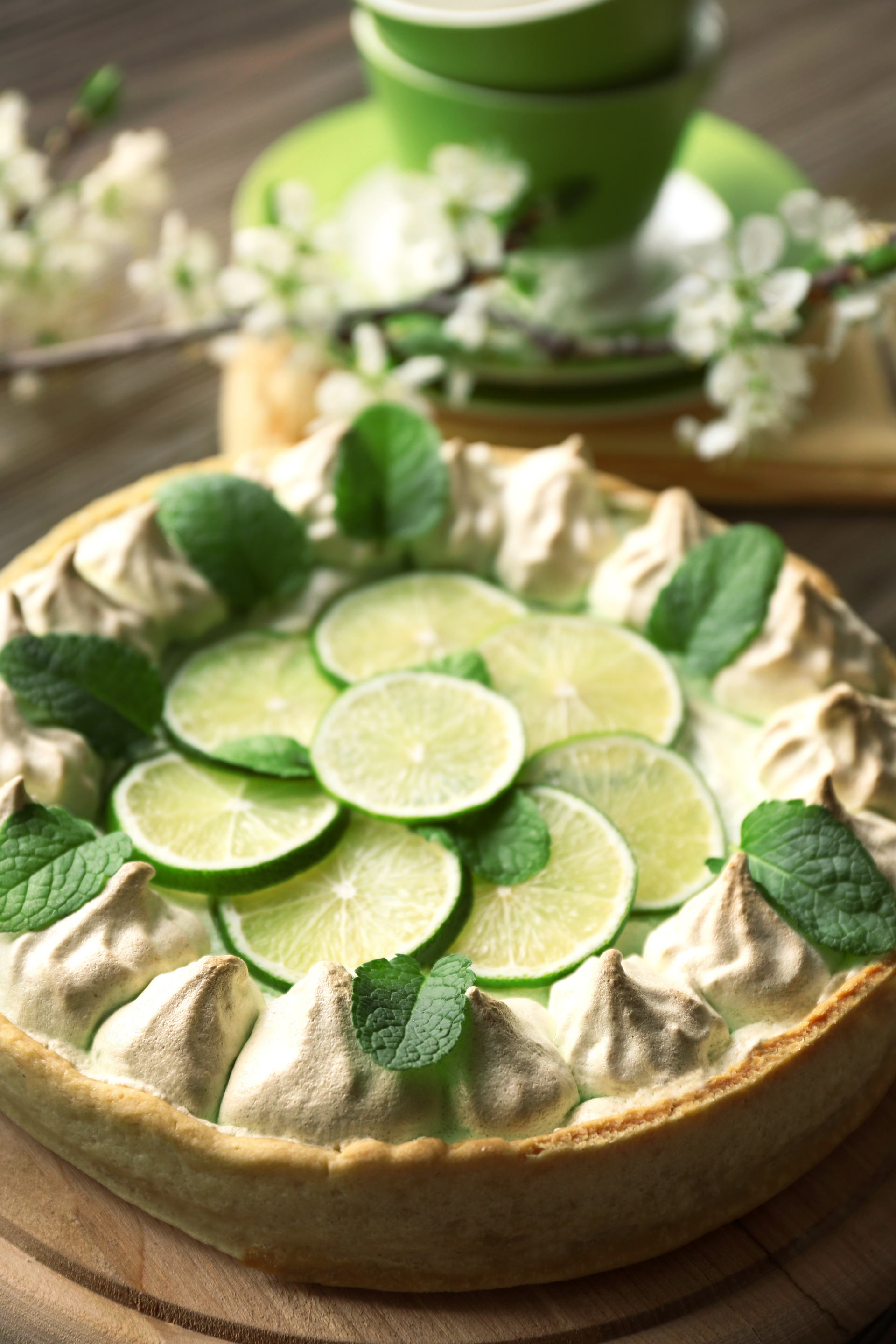 Zesty Mexican Lime and Avocado Tart with Tequila Whipped Cream