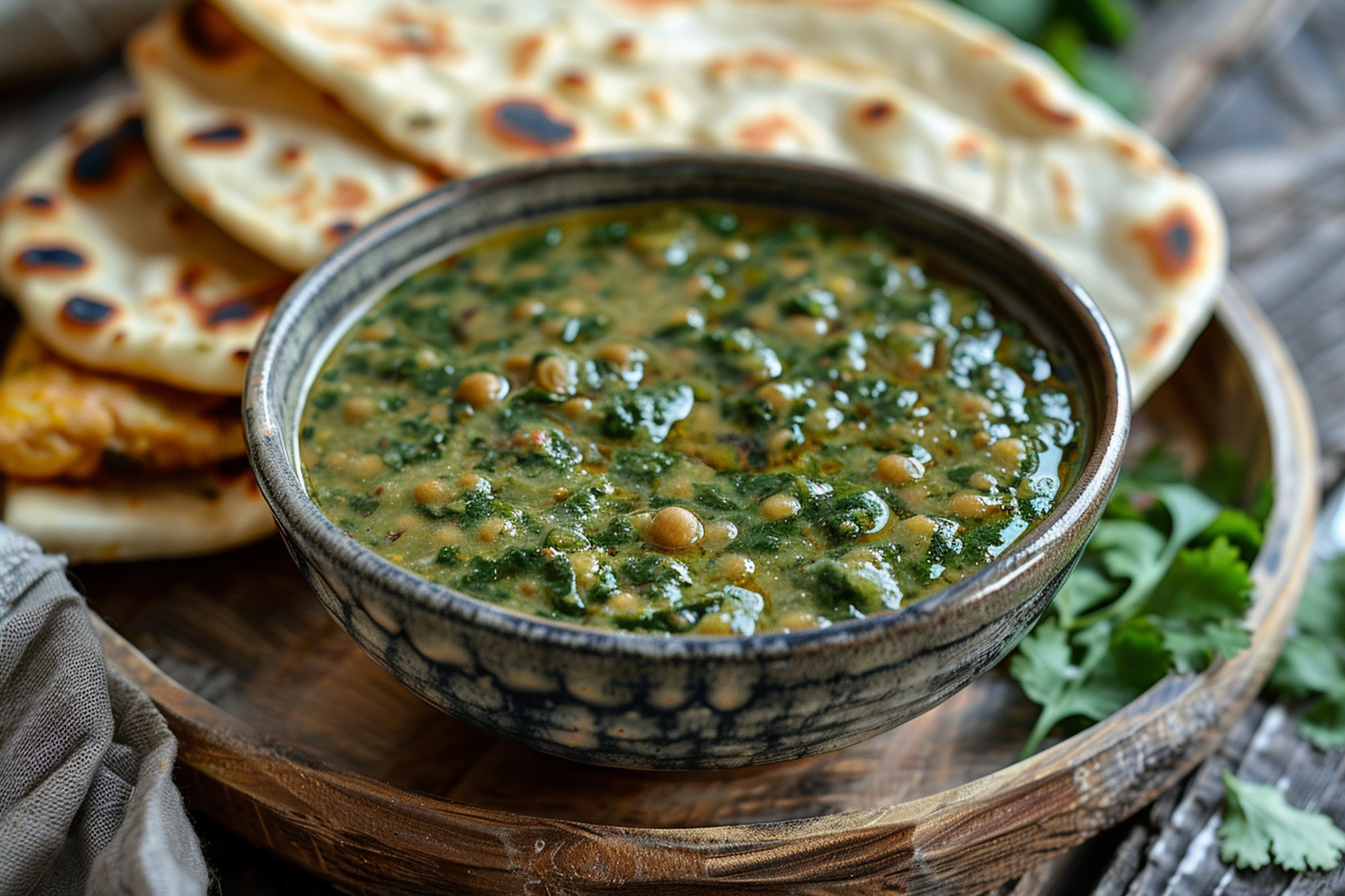 Zesty Moroccan Harira with Lentil Dumplings and Spinach