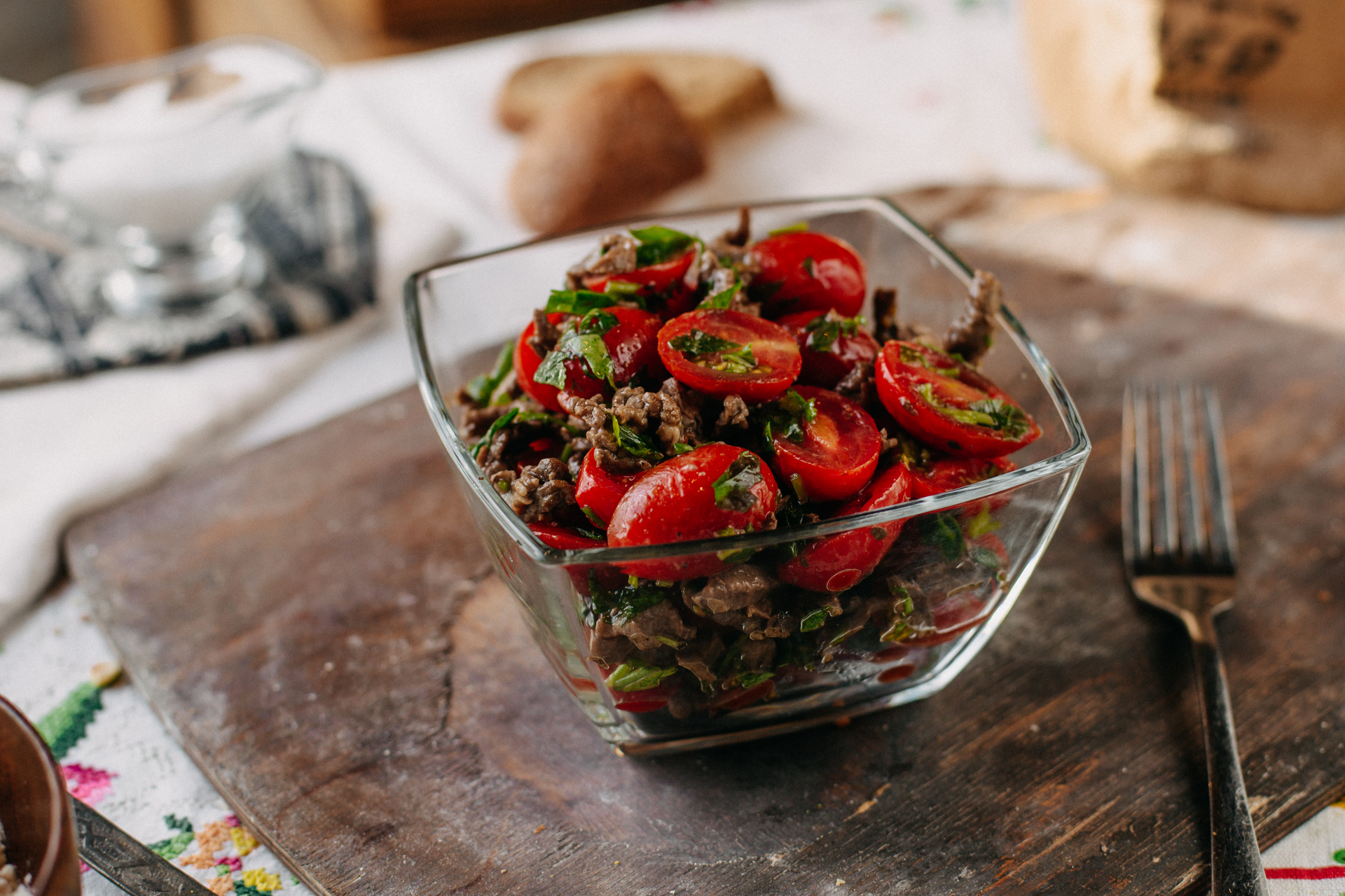 Zesty Tunisian Grilled Pepper Salad