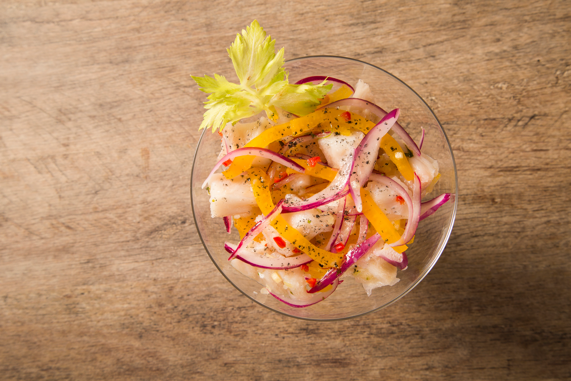 Zingy Peruvian Ceviche with Leche de Tigre